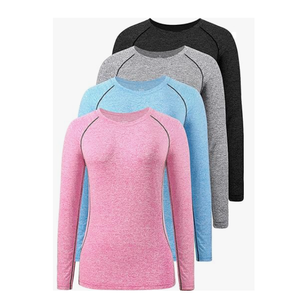 Camiseta larga de entrenamiento para mujer, top deportivo elástico y flexible para mujer, para entrenamiento, gimnasio, yoga y ejercicio diario - Product Image 6