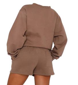 Conjunto de pantalones cortos de 2 piezas al por mayor, ropa informal cómoda de algodón para mujer, conjuntos de pantalones cortos de talla grande, chándales para mujer, conjunto de pantalones cortos deportivos - Product Image 3