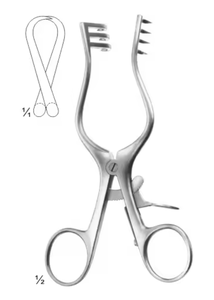 Écarteur Weitlaner 5,5 pouces à bout arrondi 3x4 dents, instruments chirurgicaux vétérinaires en acier inoxydable, matériel ARISTON AI-RT-021 CE - Product Image 3