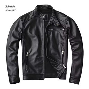 Blouson Bomber en Similicuir Noir pour Homme – Veste d'extérieur Chaude et Coupe-Vent – Blouson Bomber en Cuir PU Noir pour Homme avec Fermeture Éclair et Poches – Style Décontracté - Product Image 1