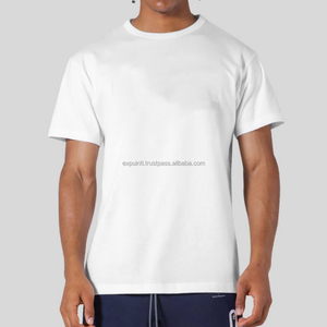 200 GSM algodón deportes gimnasio camiseta para hombres de gran tamaño cuello redondo diseño entrenamiento atlético camisetas patrón sólido - Product Image 6