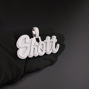 Colgante de Plata de Ley 925 con Diamante Moissanite VVS, Chapado en Rodio, Estilo Hip Hop, Colgante de Diamante de Lujo Unisex para Regalo - Product Image 5