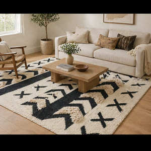 Washable <b>Boho</b> Geometric <b>Rug</b> Non Slip Living Room Carpet For Bedroom Living Area & Home Decor Long Fringed <b>Boho</b> Chic Area <b>Rug</b> - Product Image 6
