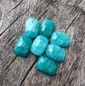 Cabujón Rectangular de Amazonita AAA, Piedra Preciosa con Reverso Plano, Piedras Minerales Verdes Pulimentadas para la Fabricación de Joyas - Product Image 1