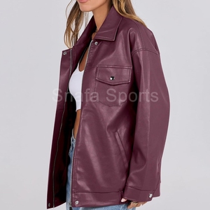 Latest Women Comfortable winter Jacket 2026 High Quality Fashion With Full Sleeves Leather Jacket For Online sale - Product Image 3