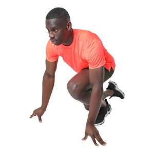 T-shirt de sport pour homme personnalisé avec logo, coupe ajustée, séchage rapide, respirant, en tissu écoresponsable Spandex/Polyester – Vente en gros - Product Image 1