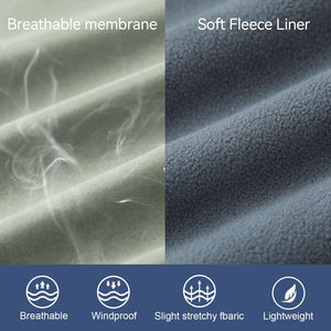 เสื้อแจ็คเก็ตซอฟต์เชลล์ผู้ชายแบบมีสไตล์ ระบายอากาศได้ดี กันน้ำ เหมาะสำหรับการเดินป่า ตั้งแคมป์ และการเดินทางกลางแจ้งในฤดูหนาว - Product Image 5