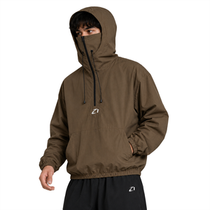 Veste tactique personnalisée coupe-vent pour homme, style pull-over cagoule, à capuche oversize, résistante à l'eau et au vent, USA - Product Image 3