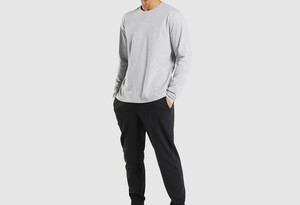 Camiseta de Manga Larga para Hombre, 100% Algodón, Lisa, Tallas Grandes, Venta al Por Mayor, Personalizable, Calidad Premium, Transpirable, Servicio OEM - Product Image 6