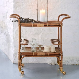 Superior quality room service <b>trolley</b> drink display cart handcrafted rattan <b>serving</b> <b>trolleys</b> - Product Image 1