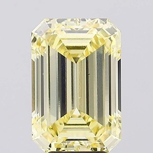 Diamante Amarillo Sintético de Corte Esmeralda, Color Intenso, Certificado IGI, Diamante Amarillo Suelto de 1-5 CT VVS - Product Image 6