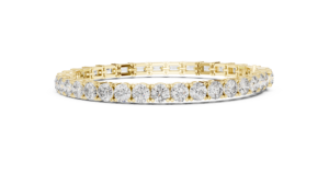 Pulsera de Eternidad con Eslabones y Circonitas Cúbicas de Corte Esmeralda de Cuatro Puntas - Product Image 4