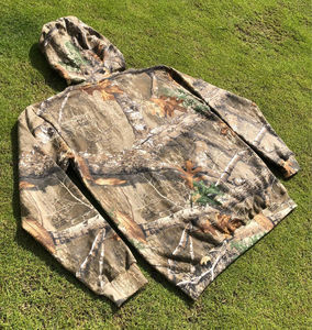 Veste de chasse pour homme, design unique, en coton mélangé, camouflage, imperméable, coupe-vent, fermeture éclair ouverte, pour l'hiver, en vente - Product Image 5