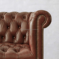Canapé-lit Chesterfield semi-circulaire contemporain en tissu, trois places, en bois brun, rembourré en mousse, modèle 2026, pour l'exportation mondiale
