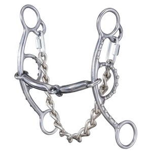 Bocados para Caballos Western Bits de Acero Inoxidable, Juego de 3 Piezas, Bocadillo Corto con Brida - Product Image 3
