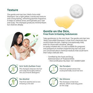 Champú para pérdida de cabello orgánico personalizado Gel nutritivo y anticaspa sin sulfato para cuero cabelludo sensible Aceptado por OEM - Product Image 4