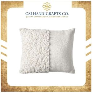 Funda de Almohada Tejida de Color Sólido, Estilo Cuadrado, Lavable, Decorativa, para Dormitorio, Sala de Estar, Sofá, Decoración del Hogar - Product Image 2
