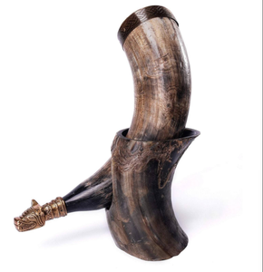 Cuerno Decorativo de Búfalo, Cuerno de Vaca Natural Negro Pulido de 30 cm para Decoración de Puertas, Producto Artesanal - Product Image 6