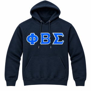 Sudadera con Capucha Premium Negra Phi Beta Sigma, Sudadera de Forro Polar con Letras Griegas Bordadas, Sudadera Universitaria Informal Unisex para Invierno - Product Image 3