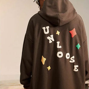 Premium Quality Newest Product Men Puff Printing Hoodies Cotton Blended , 2026 Customized Logo Print Professional Hood - Product Image 5