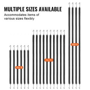 Set di 20 Corde Elastiche Piatte Resistenti con Ganci a S in Acciaio da 20mm, Lunghezze 15, 21, 36 Pollici, Include Cinghie di Fissaggio a Cricchetto - Product Image 6