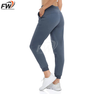Pantalones deportivos casuales tipo cargo para mujer, de lona, de verano, planos, a rayas, con bloques de color, cintura media elástica, ecológicos, cortavientos, patchwork, personalizados - Product Image 4