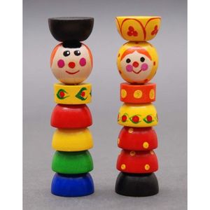 Anneaux empilables en bois, jouet d'activité pour bébé et enfants, décoration - Product Image 1