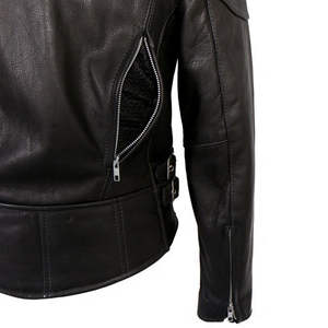 Chaqueta de Cuero Genuino para Mujer, Estilo Motero, 2026, Nueva, Transpirable, Manga Larga, Otoño/Invierno, Satinada, Impermeable y Resistente al Viento - Product Image 5