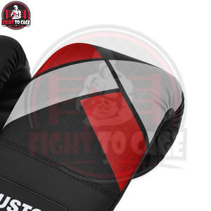 Guantes de boxeo de cuero PU en colores negro, rojo y gris para competición, buena calidad, venta al por mayor, tallas 4oz, 6oz, 8oz. - Product Image 5