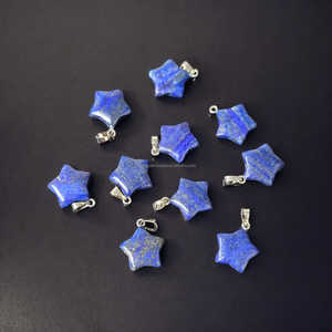 Vente en gros de pendentifs collier mini étoile plate de qualité supérieure cristal de guérison naturel pierre précieuse sculptée pierre semi-précieuse amour - Product Image 5