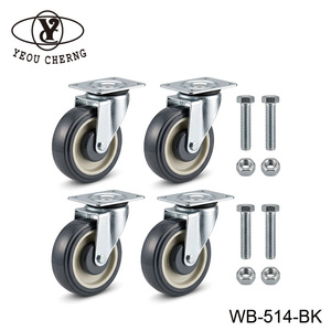ล้อรถเข็นขายอาหารเคลื่อนที่กลางแจ้ง YEOU CHERNG WB-514-BK สีดำ ทำจากยาง ทนทานต่อสนิม ทำความสะอาดง่าย - Product Image 4