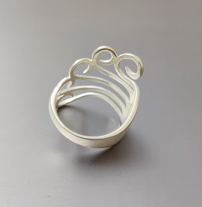 925 Sterling Silver <b>Crown</b> <b>Ring</b> Princess Tiara <b>Ring</b> Minimalist Women's Jewelry Gift for Her - Product Image 2