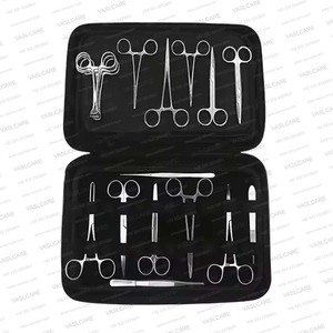 ชุดเครื่องมือผ่าตัดสัตว์และศัลยกรรมทั่วไป ชุดเครื่องมือผ่าตัดพื้นฐาน สำหรับการแพทย์ การดูแลสัตว์ โรงพยาบาล และการใช้งานทางคลินิก Vaslcare - Product Image 1