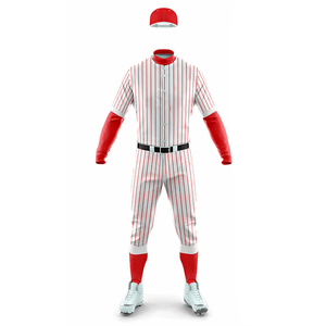 Breathable Heat-Transfer Printed Short Sleeve Baseball Uniform Unisex Striped White Orange Polyester Regular Fit Button Closure - Product Image 6