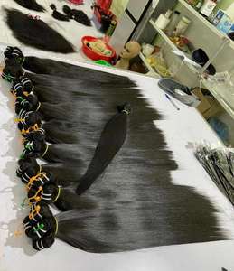 Extensiones de cabello humano de trama de alta calidad Cabello vietnamita crudo Todos los colores 8-32 pulgadas Hueso recto Longitud 100% Virgen - Product Image 5