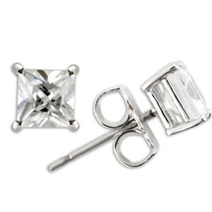 Orecchini in Argento Sterling 925 Rodiato 0W159 con Zirconi Cubici Trasparenti di Grado AAA - Categoria Prodotto: Piatti e Vassoi - Product Image 1