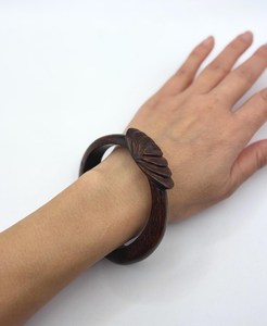 Minimalist Wooden Bangle Lightweight Casual Fashion Bracelet Natural <b>Crafts</b> - Product Image 2