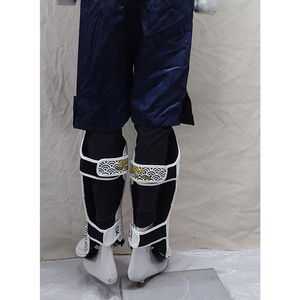 Protège-tibias en cuir PU pour Muay Thai, noir et rouge, vente en gros |   Protections de jambe et de voûte plantaire personnalisées avec logo pour entraînement de kickboxing, MMA et taekwondo |   OEM - Product Image 2
