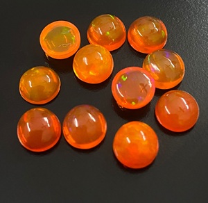 พลอยโอปอลสีส้มธรรมชาติทรงกลมเจียระไนแบบบริลเลียนท์สำหรับทำเครื่องประดับ - Product Image 3