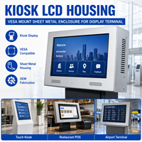 Boîtier en tôle sur mesure pour écran LCD avec support VESA pour affichage en kiosque