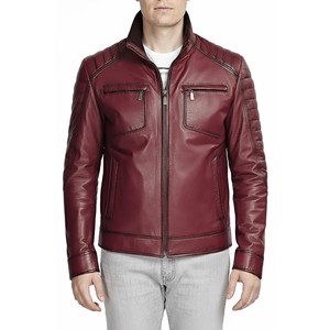 เสื้อแจ็คเก็ตพัฟเฟอร์ผู้ชายรุ่นใหม่ขายส่ง ปี 2026 คุณภาพสูง หนังแท้ คอตั้ง ซิปปิด ขายตรง - Product Image 1