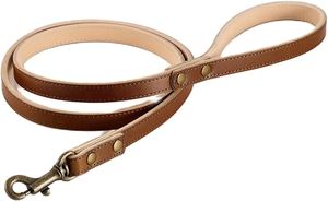 Premium Brown Leather <b>Dog</b> <b>Leash</b> With Double Stitched Construction For Strength Durability And Everyday Use - Product Image 5