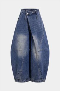 Pantalon de moto taille haute pour homme, coupe droite, 100% coton, délavé, grande taille, décontracté, fermeture boutonnée, écologique - Product Image 3