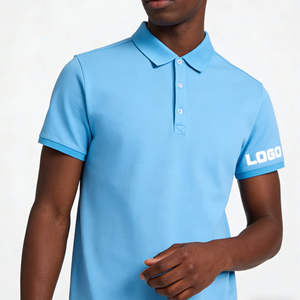 เสื้อยืดกอล์ฟผู้ชายลายเสือดาวปักคุณภาพสูงขายส่ง โลโก้แบบวินเทจสั่งทำได้ โพลีเอสเตอร์แขนสั้น สีตามสั่ง - Product Image 2