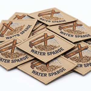 Parche Bordado Personalizado de Equipos de Pesca Marítima Hexagon Malt Plow Try Works - Product Image 3