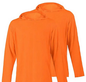 Sweat-shirt à capuche orange pour homme, coupe classique, tricoté, couleur unie, pull décontracté - Product Image 3