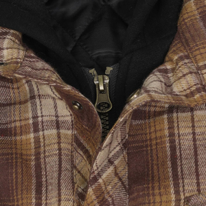 Sweat à capuche en flanelle épaisse et chaude pour homme, doublé polaire à carreaux, avec fermeture éclair, idéal pour l'hiver, personnalisable avec logo - Product Image 4