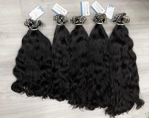 Extensiones de Cabello Natural Ondulado de la Mejor Calidad en Negro Natural, Listas para Enviar, 100% Cabello Humano Vietnamita, Proveedor de Cabello Virgen - Product Image 4