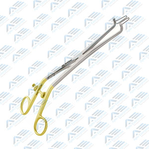 9.50 Inches Gynaecology Instruments Kogan Endocervical Speculum 24.1 Cm With Gold Offset Handle Kogan Endocervical Speculum - Product Image 5