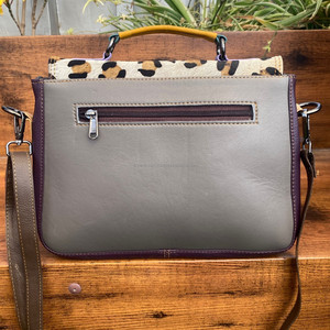 กระเป๋าสะพายข้างหนังรีไซเคิลพิมพ์ลายสัตว์ดีไซน์ใหม่สำหรับผู้หญิงกระเป๋าสะพายไหล่หนังสีสันสดใสหรูหราแบรนด์ดัง - Product Image 4